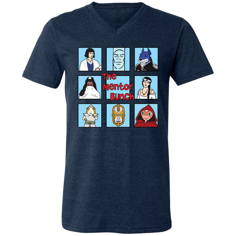 Unisex V-Neck T-Shirt - GMXKQ3HB - Heather Navy - 15