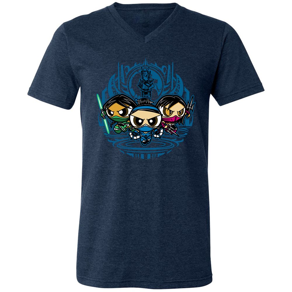 Unisex V-Neck T-Shirt - 1RF4BJFW - Heather Navy - 15