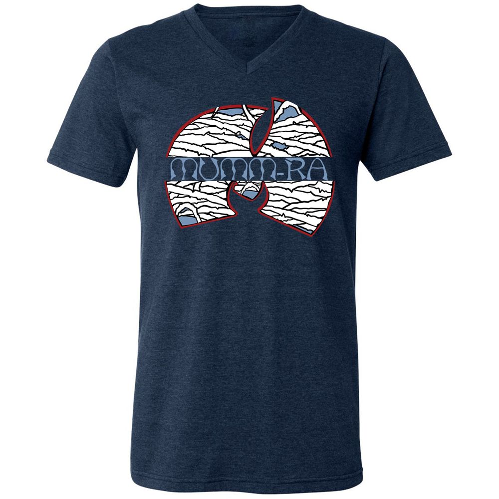 Unisex V-Neck T-Shirt - 3B8EM4JL - Heather Navy - 15