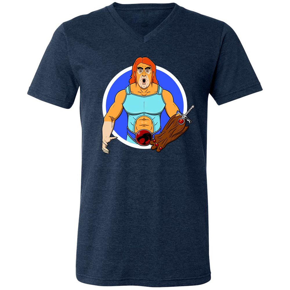 Unisex V-Neck T-Shirt - 44ZHN5FE - Heather Navy - 15