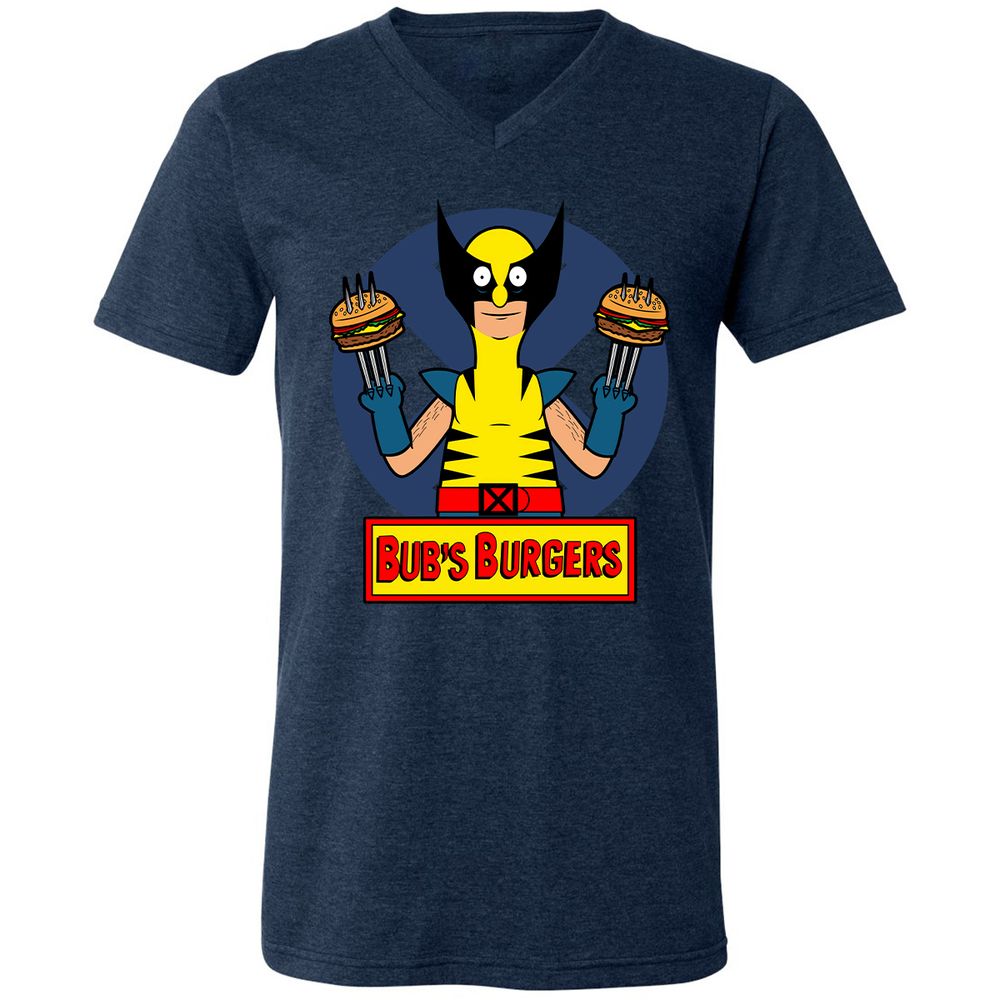 Unisex V-Neck T-Shirt - MLKVU5ZT - Heather Navy - 15