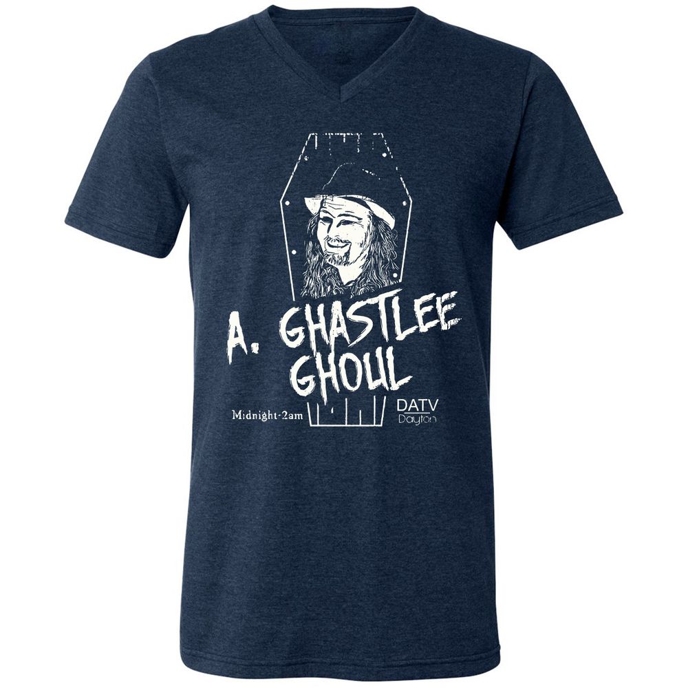 Unisex V-Neck T-Shirt - 3RVJ42AM - Heather Navy - 15