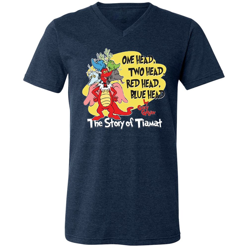 Unisex V-Neck T-Shirt - 7NCLXASY - Heather Navy - 15