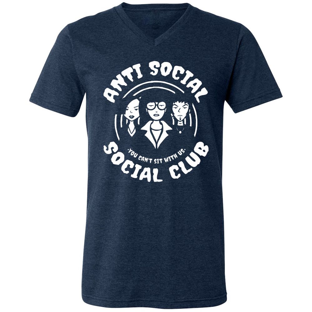 Unisex V-Neck T-Shirt - 915RESZK - Heather Navy - 15