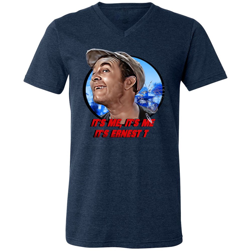 Unisex V-Neck T-Shirt - 3YVVWK55 - Heather Navy - 15