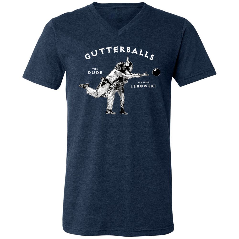 Unisex V-Neck T-Shirt - 9G7K5227 - Heather Navy - 15