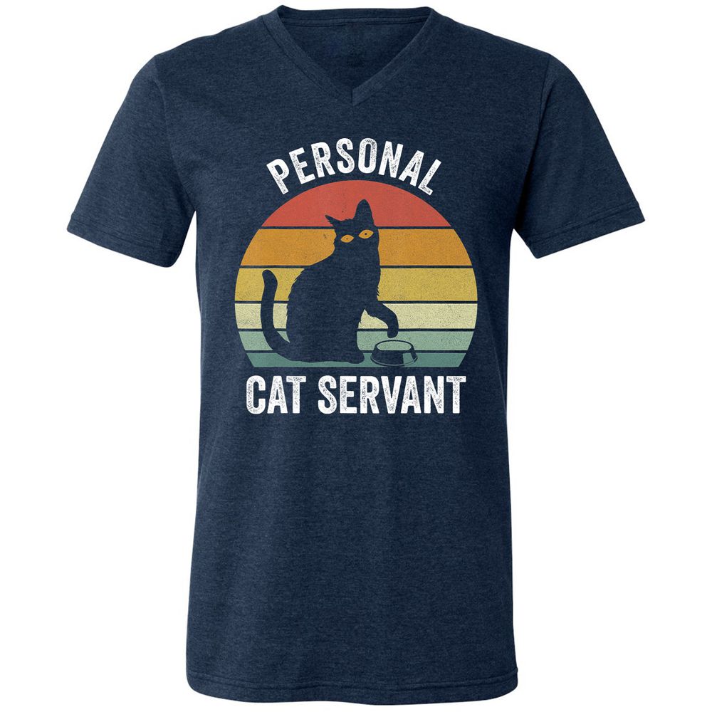 Unisex V-Neck T-Shirt - L5BX6M9V - Heather Navy - 15