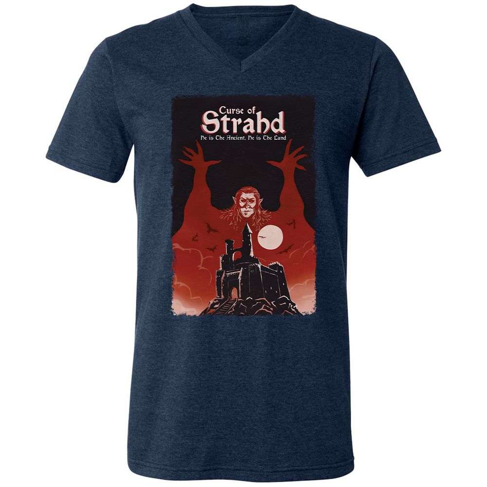 Unisex V-Neck T-Shirt - PKGGG4KS - Heather Navy - 15