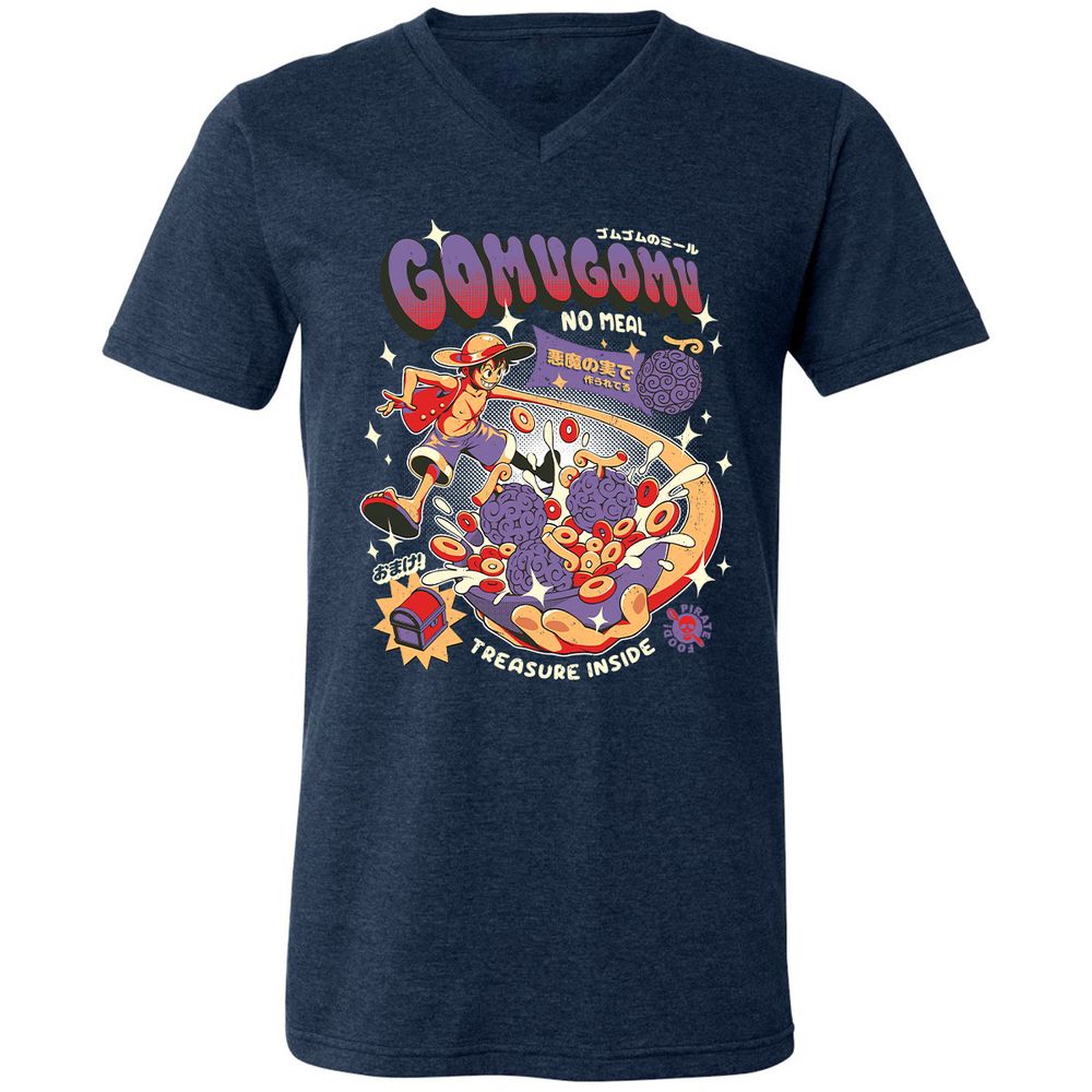 Unisex V-Neck T-Shirt - J5B5RUSE - Heather Navy - 15