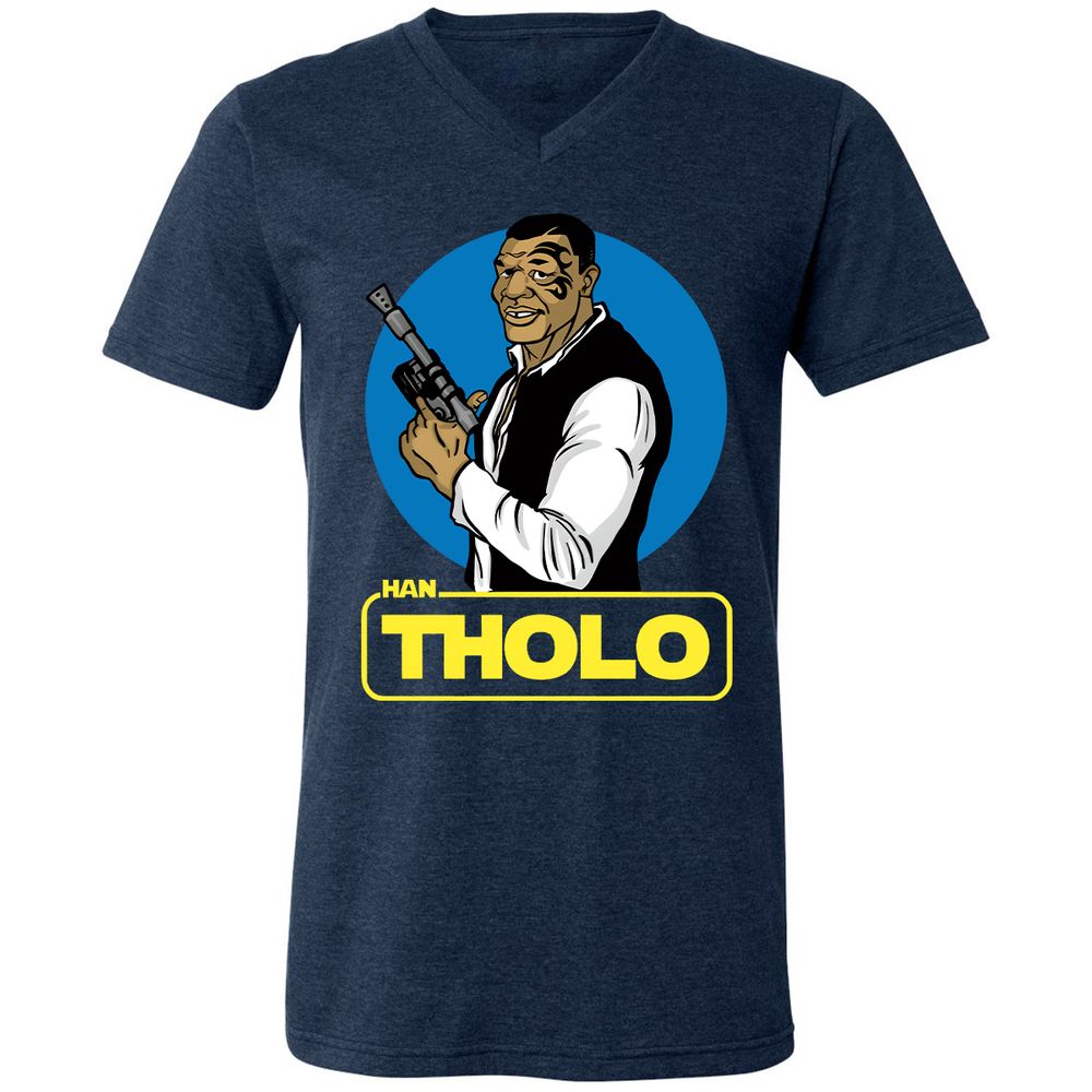 Unisex V-Neck T-Shirt - 674SR69E - Heather Navy - 15