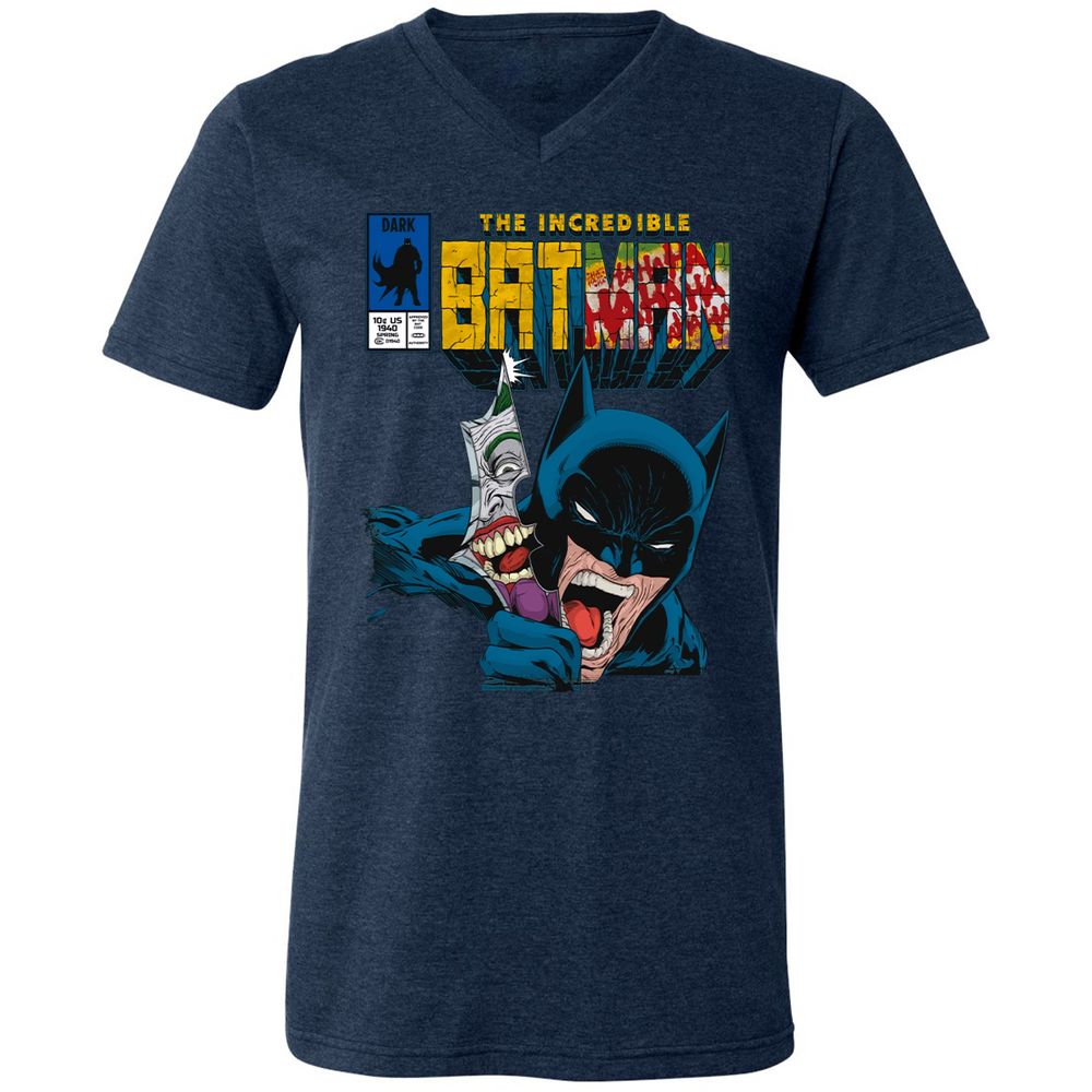 Unisex V-Neck T-Shirt - NMPTYSAM - Heather Navy - 15