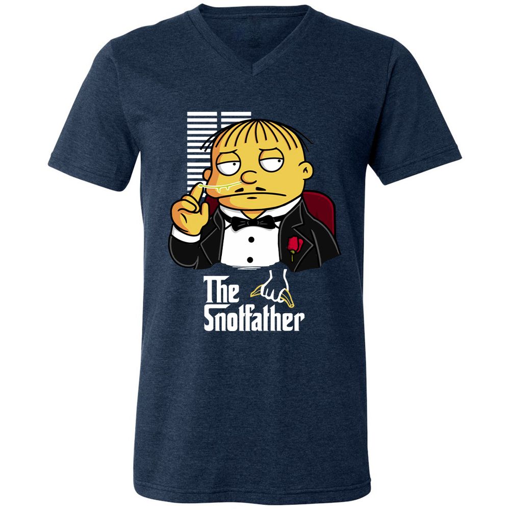 Unisex V-Neck T-Shirt - 6ZTY1BVM - Heather Navy - 15