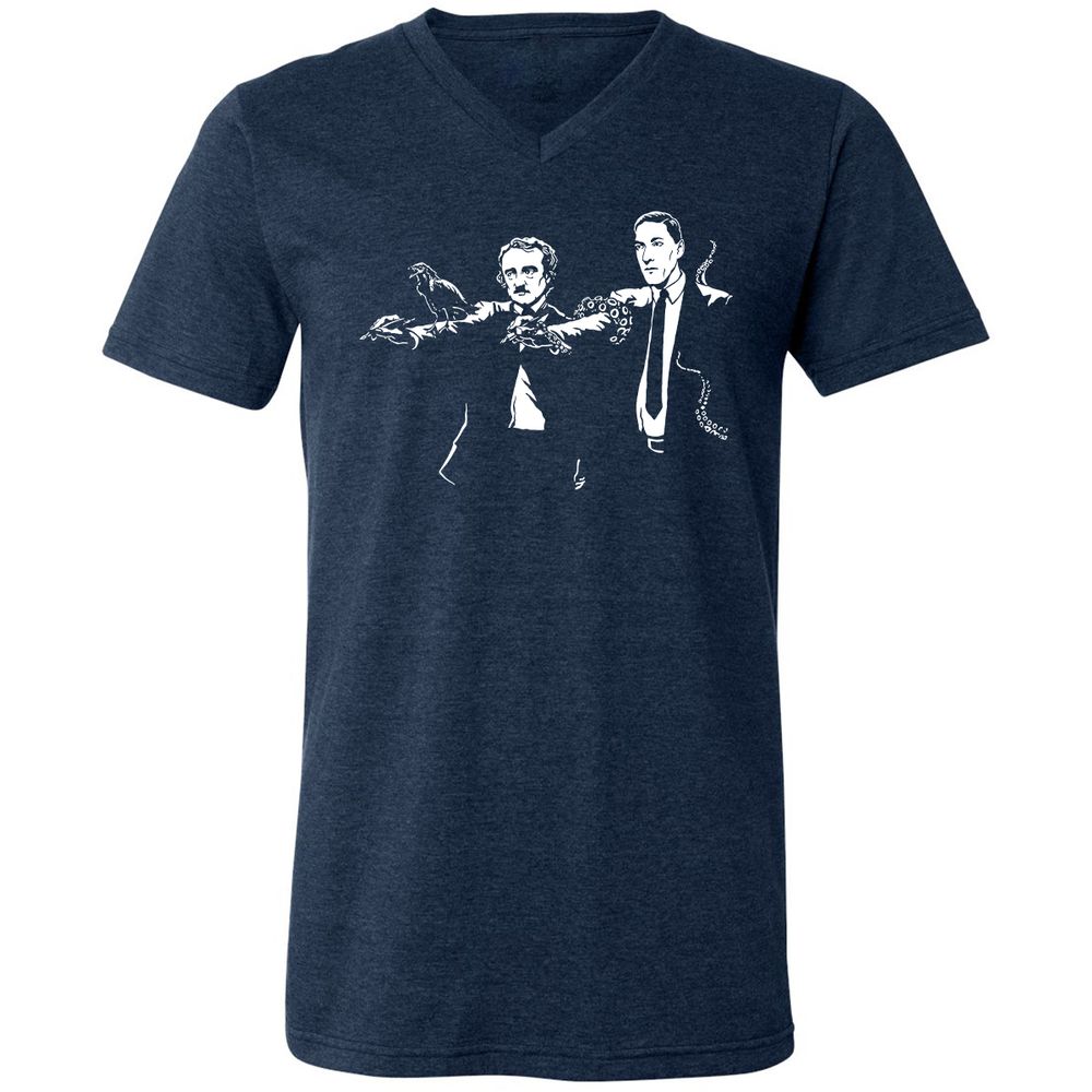 Unisex V-Neck T-Shirt - FSHCEVVY - Heather Navy - 15