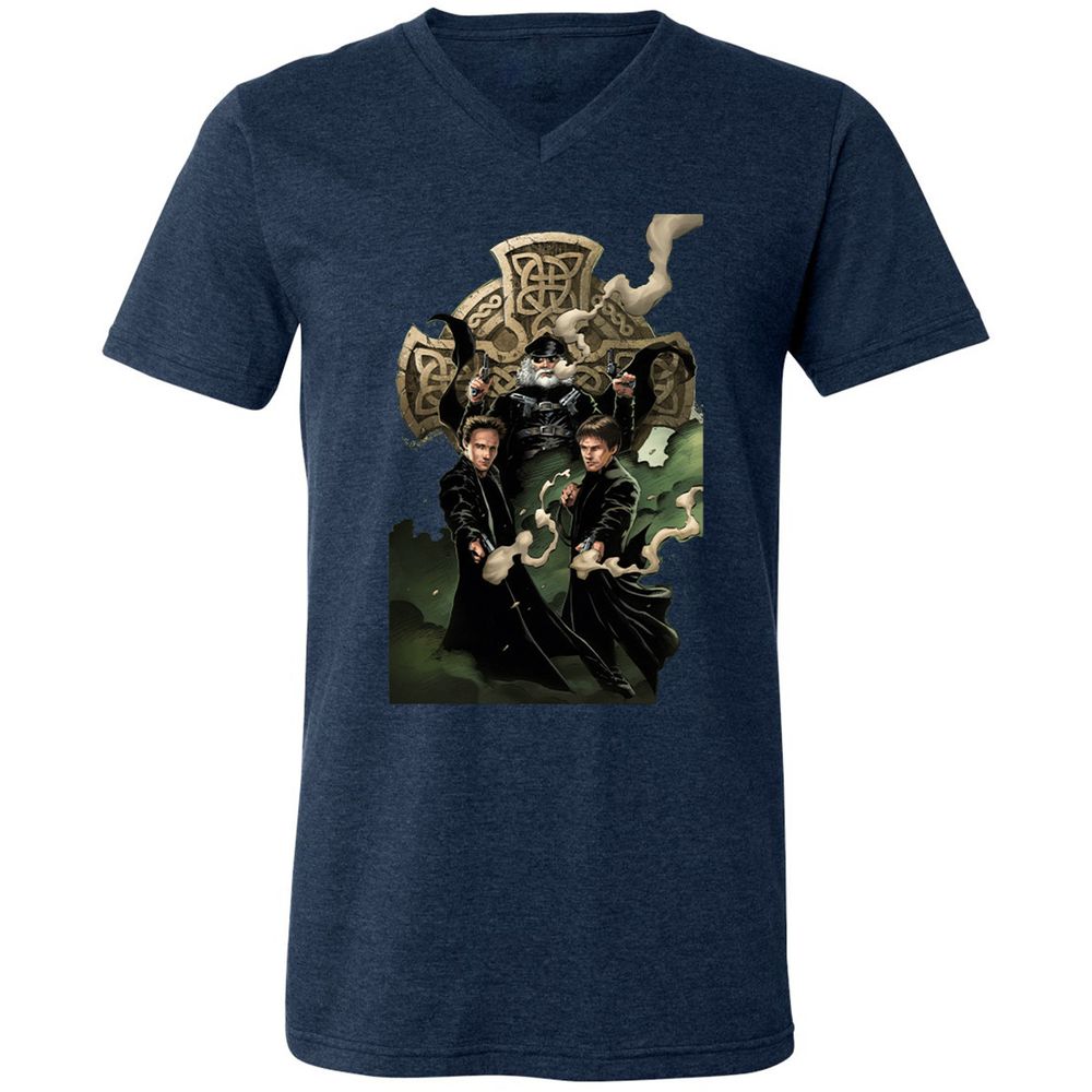 Unisex V-Neck T-Shirt - 6LBP9EX1 - Heather Navy - 15