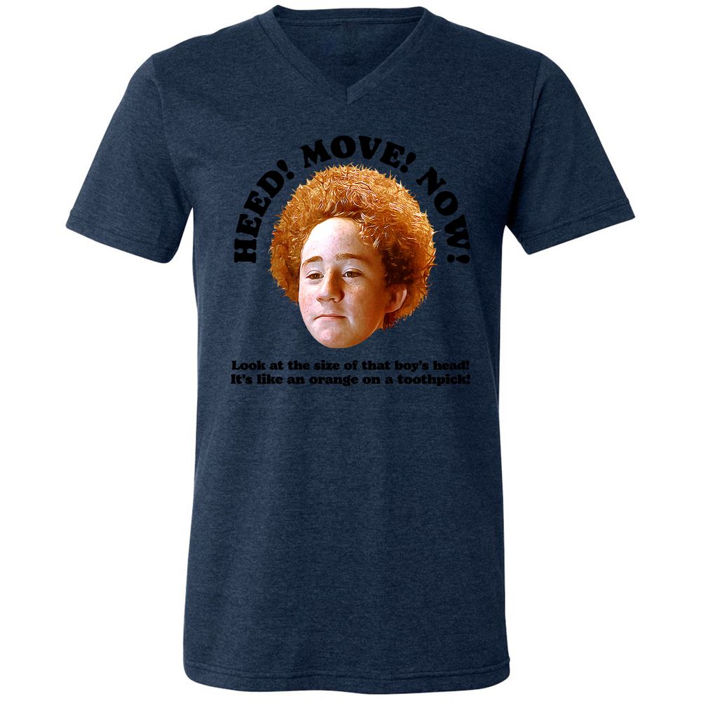 Unisex V-Neck T-Shirt - XS3AJJ47 - Heather Navy - 15