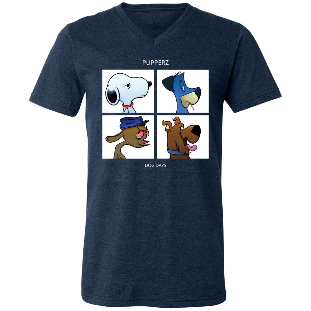 Unisex V-Neck T-Shirt - CE2ZWW8B - Heather Navy - 15