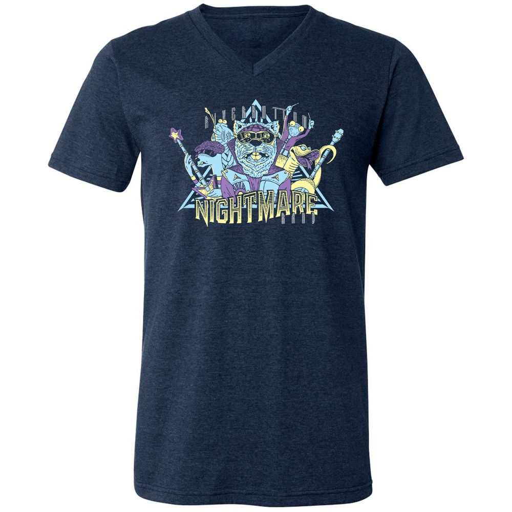 Unisex V-Neck T-Shirt - 3NJR17NU - Heather Navy - 15