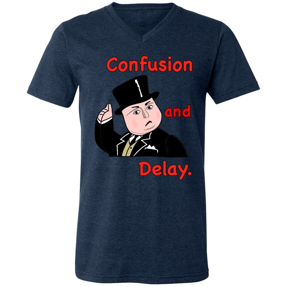 Unisex V-Neck T-Shirt - T8TULKK4 - Heather Navy - 15