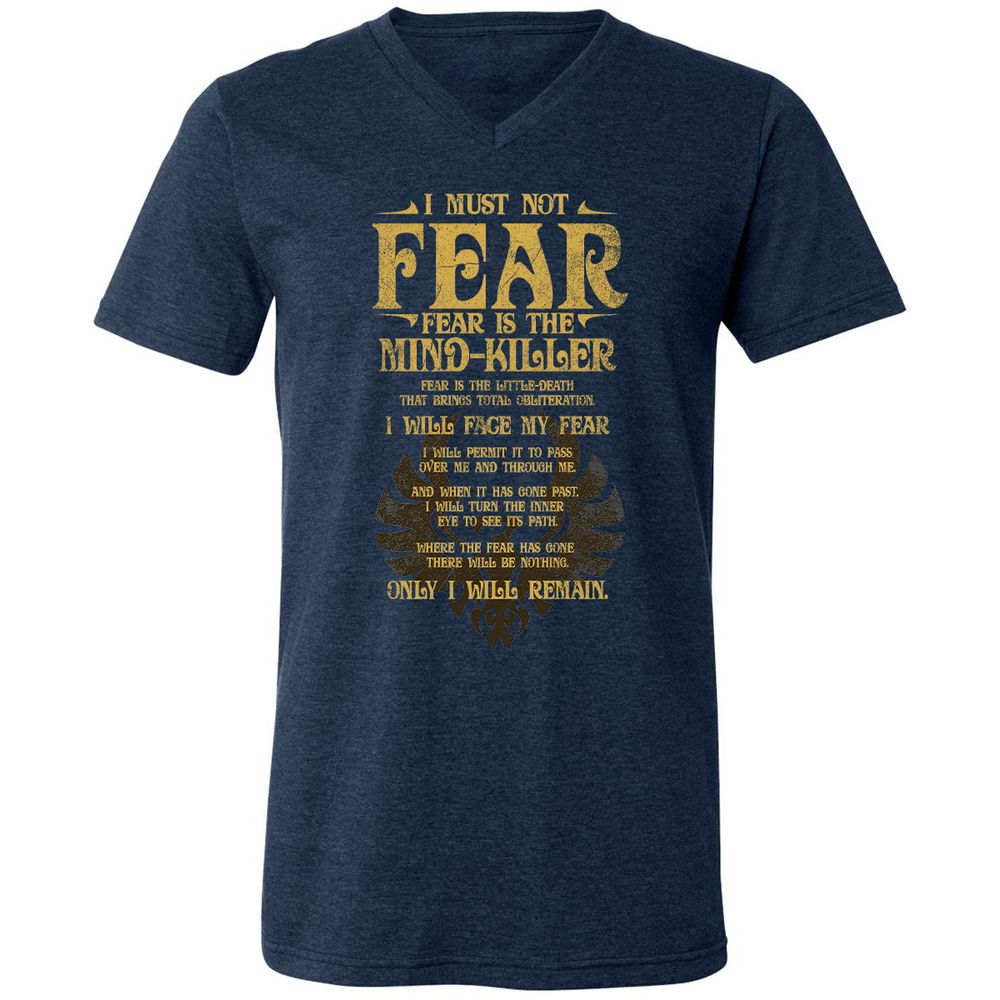 Unisex V-Neck T-Shirt - 5WVDCC5H - Heather Navy - 15