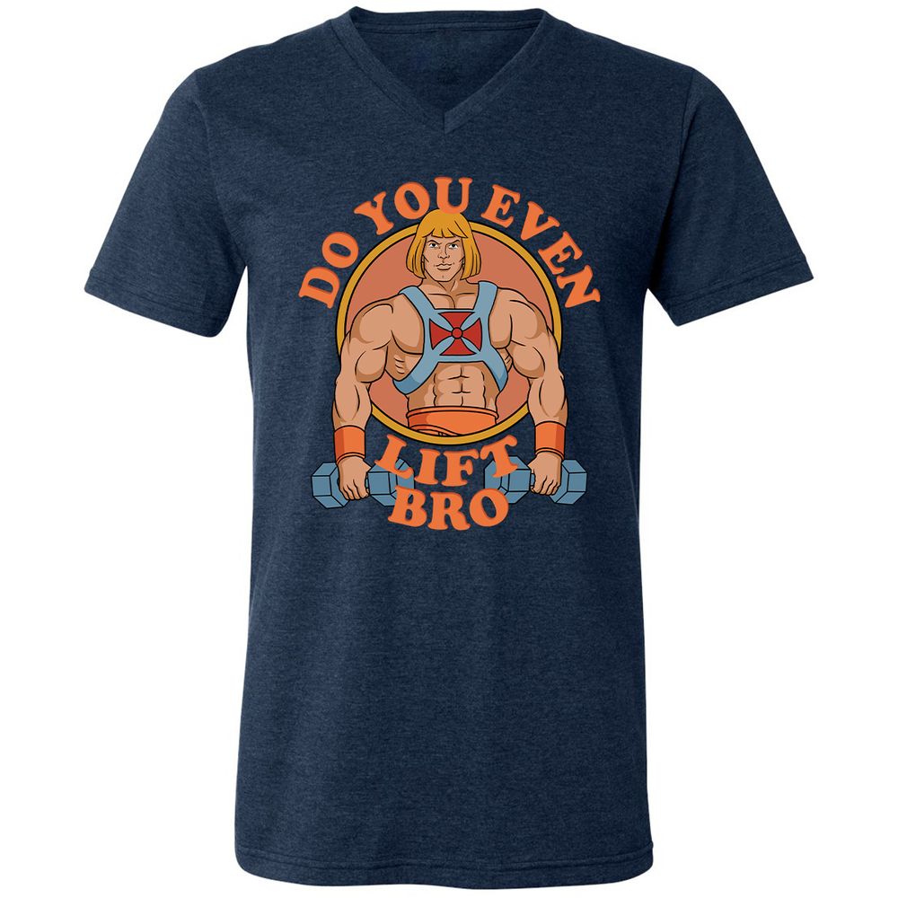 Unisex V-Neck T-Shirt - 7D3ZNB81 - Heather Navy - 15