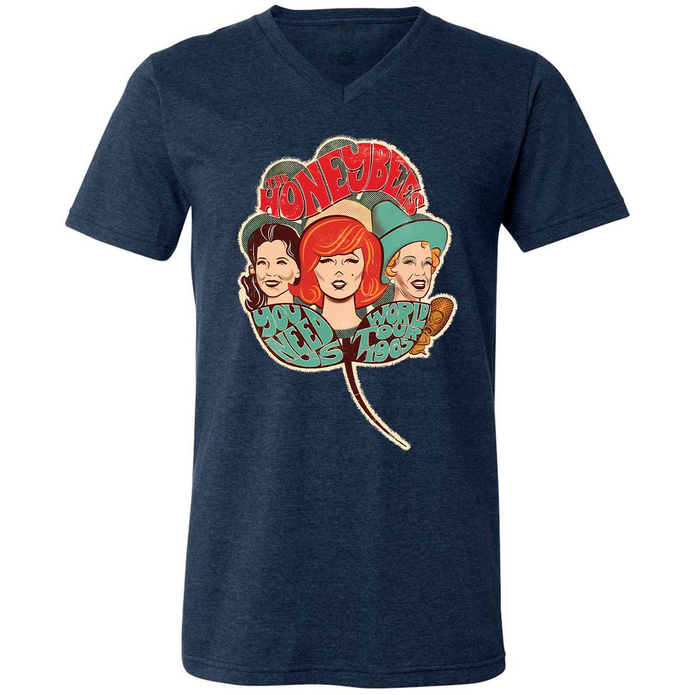 Unisex V-Neck T-Shirt - 6T1LRTMT - Heather Navy - 15