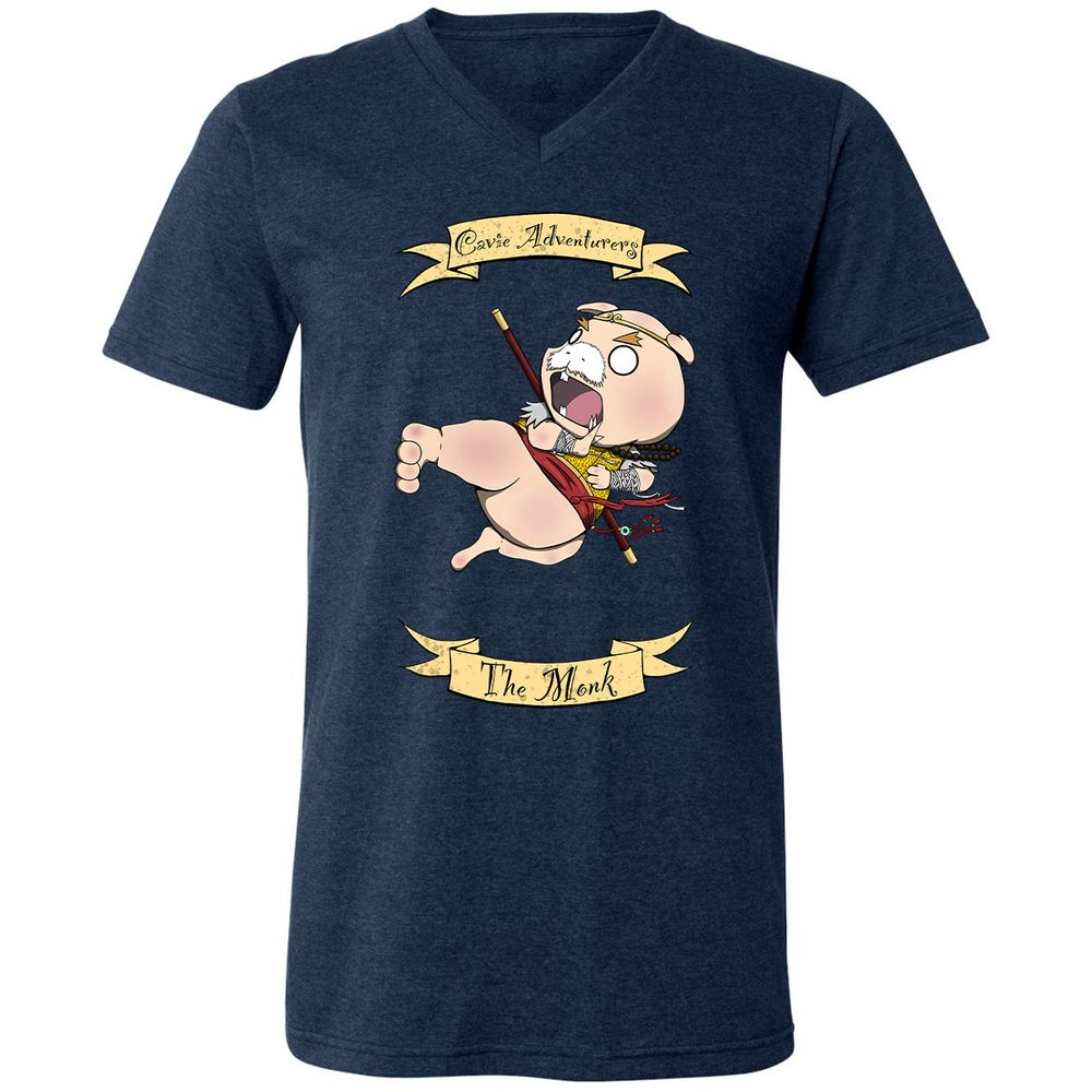 Unisex V-Neck T-Shirt - L23VUEUV - Heather Navy - 15