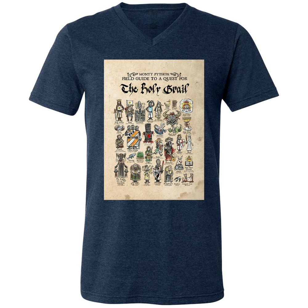 Unisex V-Neck T-Shirt - FRSCP2D9 - Heather Navy - 15