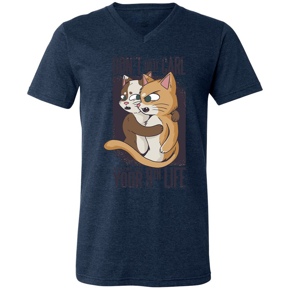 Unisex V-Neck T-Shirt - 3AKDQA6D - Heather Navy - 15