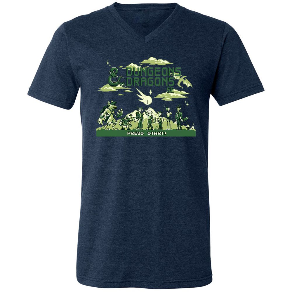 Unisex V-Neck T-Shirt - V142YPW3 - Heather Navy - 15