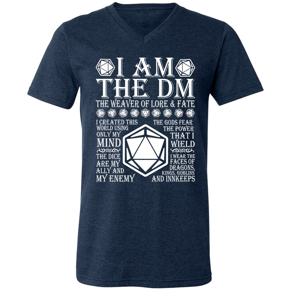 Unisex V-Neck T-Shirt - ED65QE7S - Heather Navy - 15