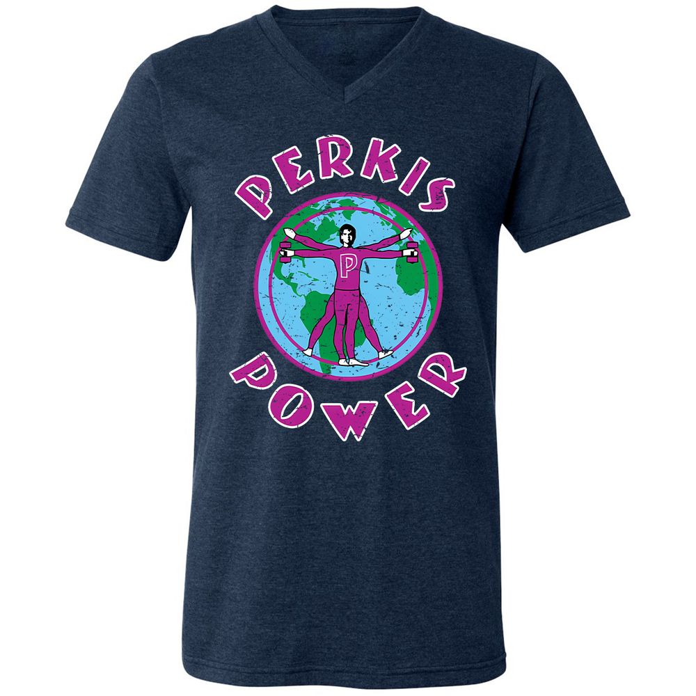 Unisex V-Neck T-Shirt - SQN7T4CR - Heather Navy - 15
