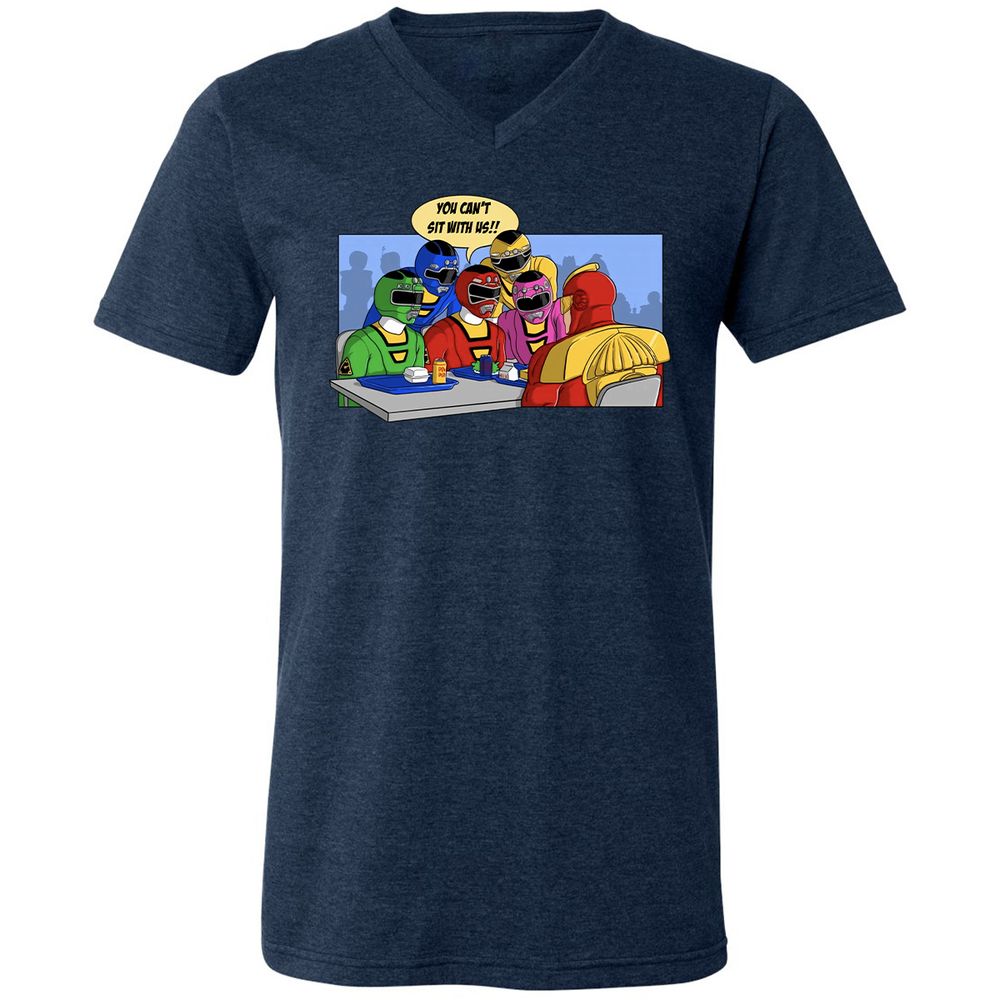 Unisex V-Neck T-Shirt - TTANFXXX - Heather Navy - 15
