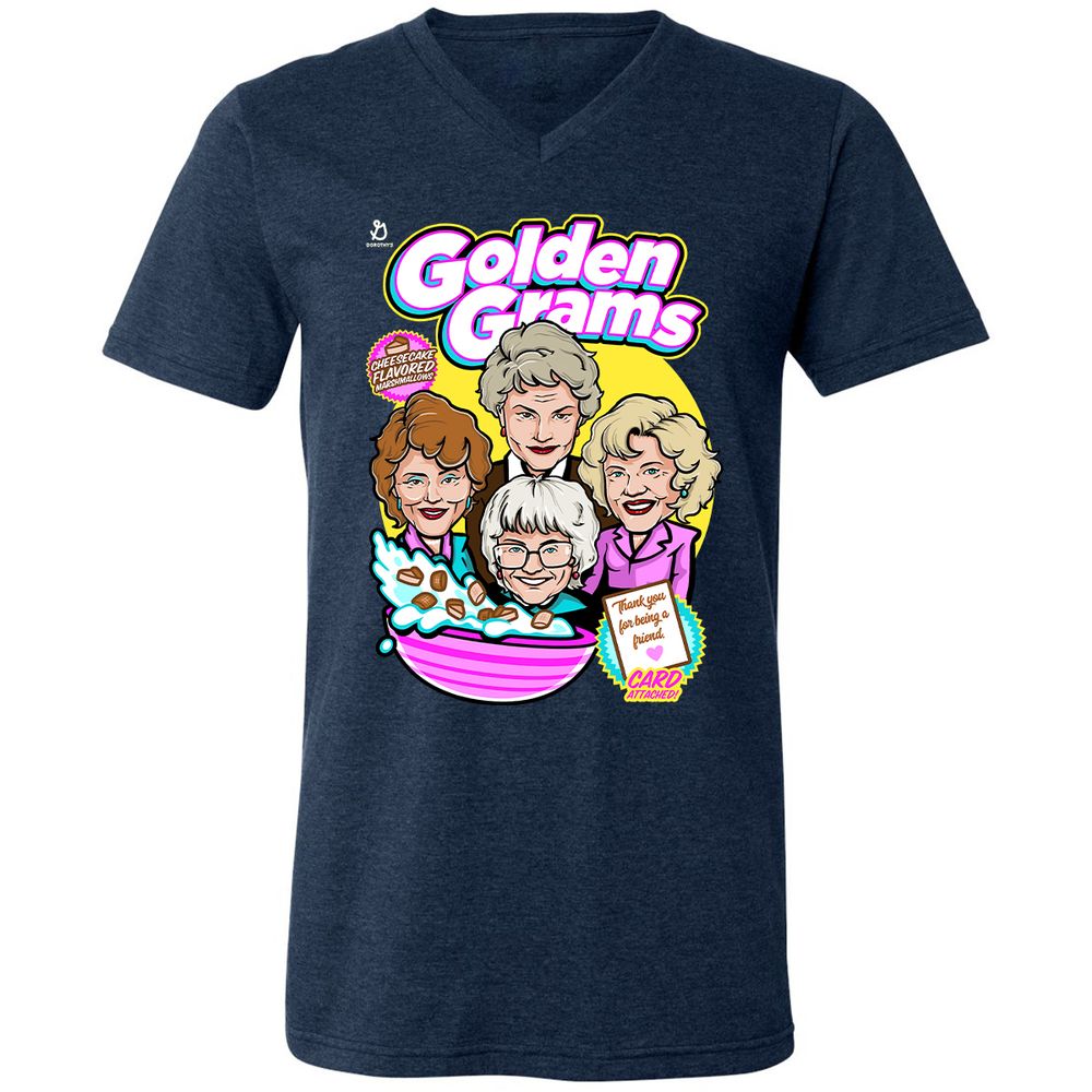Unisex V-Neck T-Shirt - XWPW415Q - Heather Navy - 15