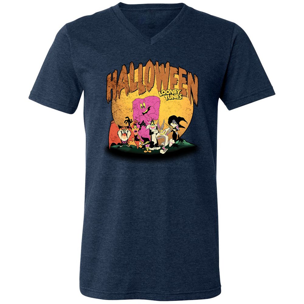 Unisex V-Neck T-Shirt - T5VDDLHK - Heather Navy - 15