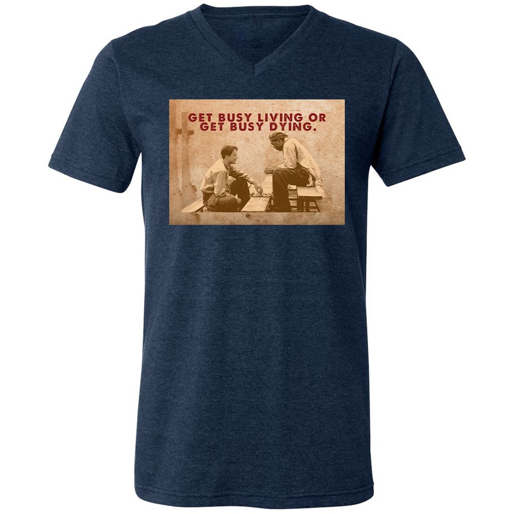 Unisex V-Neck T-Shirt - 9DGNRNUW - Heather Navy - 15