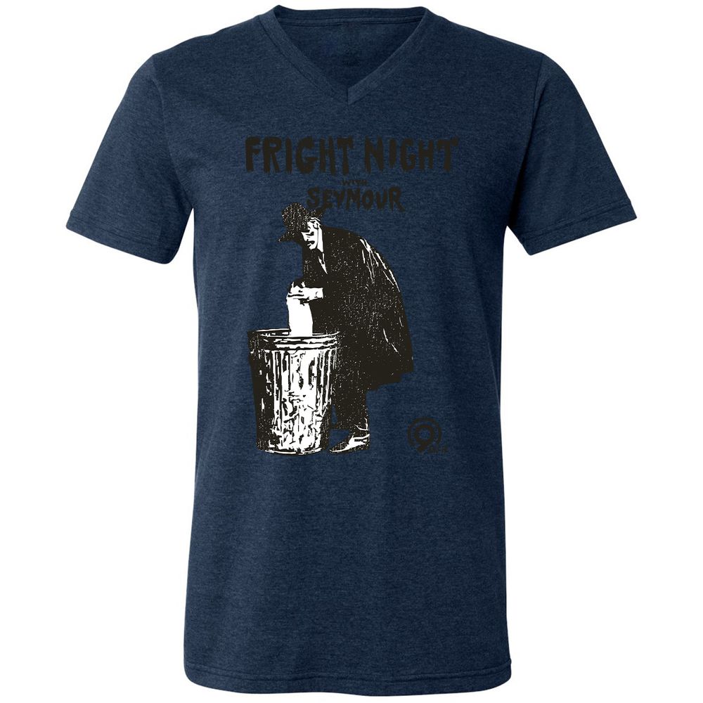 Unisex V-Neck T-Shirt - BS3EPQ8D - Heather Navy - 15