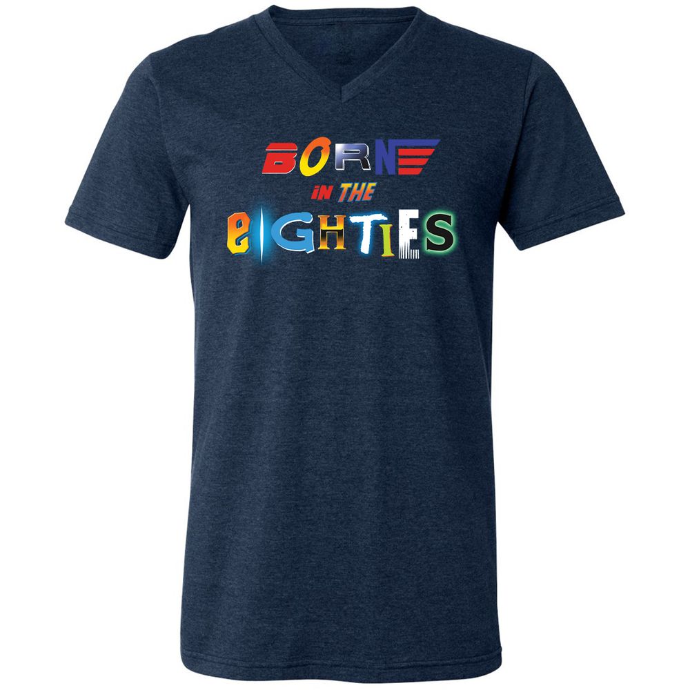 Unisex V-Neck T-Shirt - 92PDAUDL - Heather Navy - 15