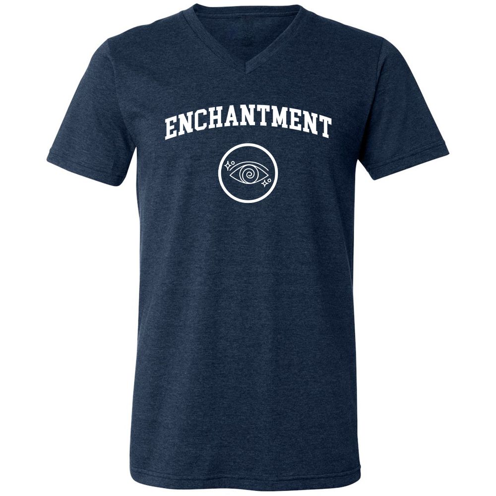 Unisex V-Neck T-Shirt - HPRCT3KY - Heather Navy - 15