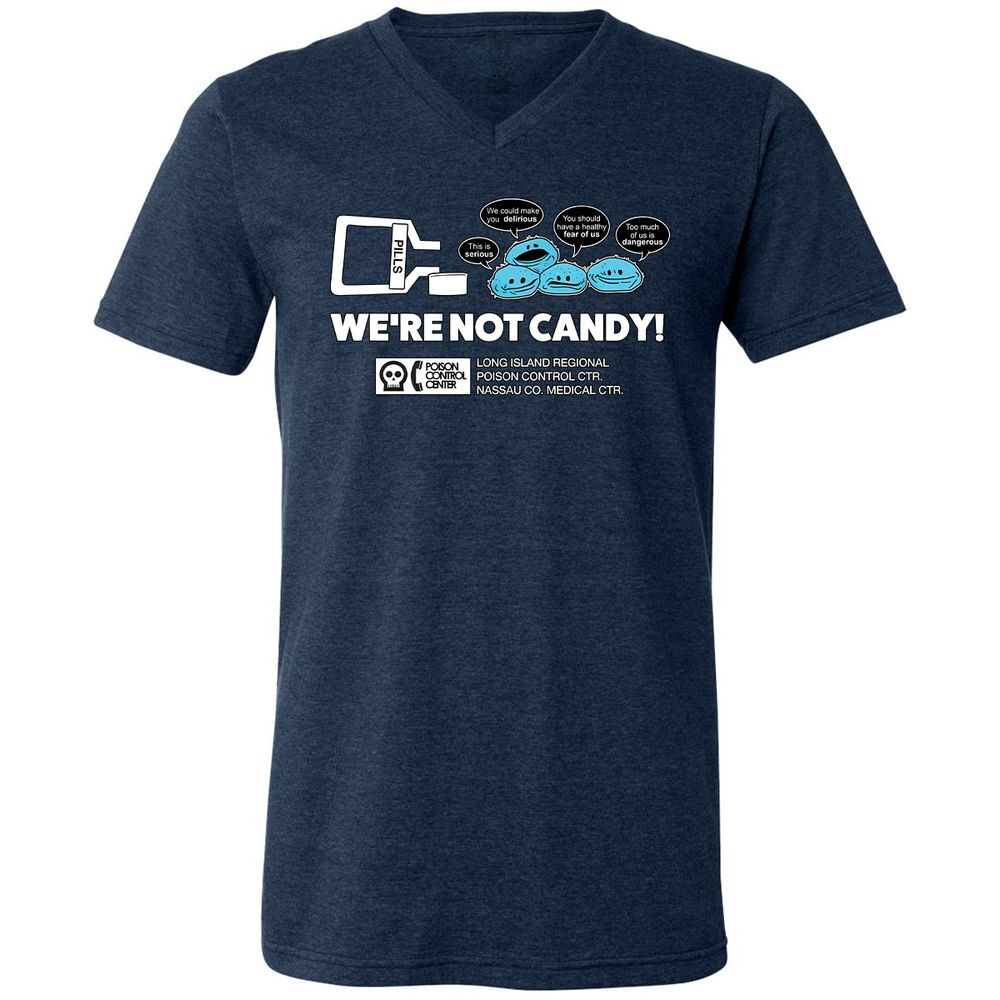 Unisex V-Neck T-Shirt - 8E3DPZKJ - Heather Navy - 15