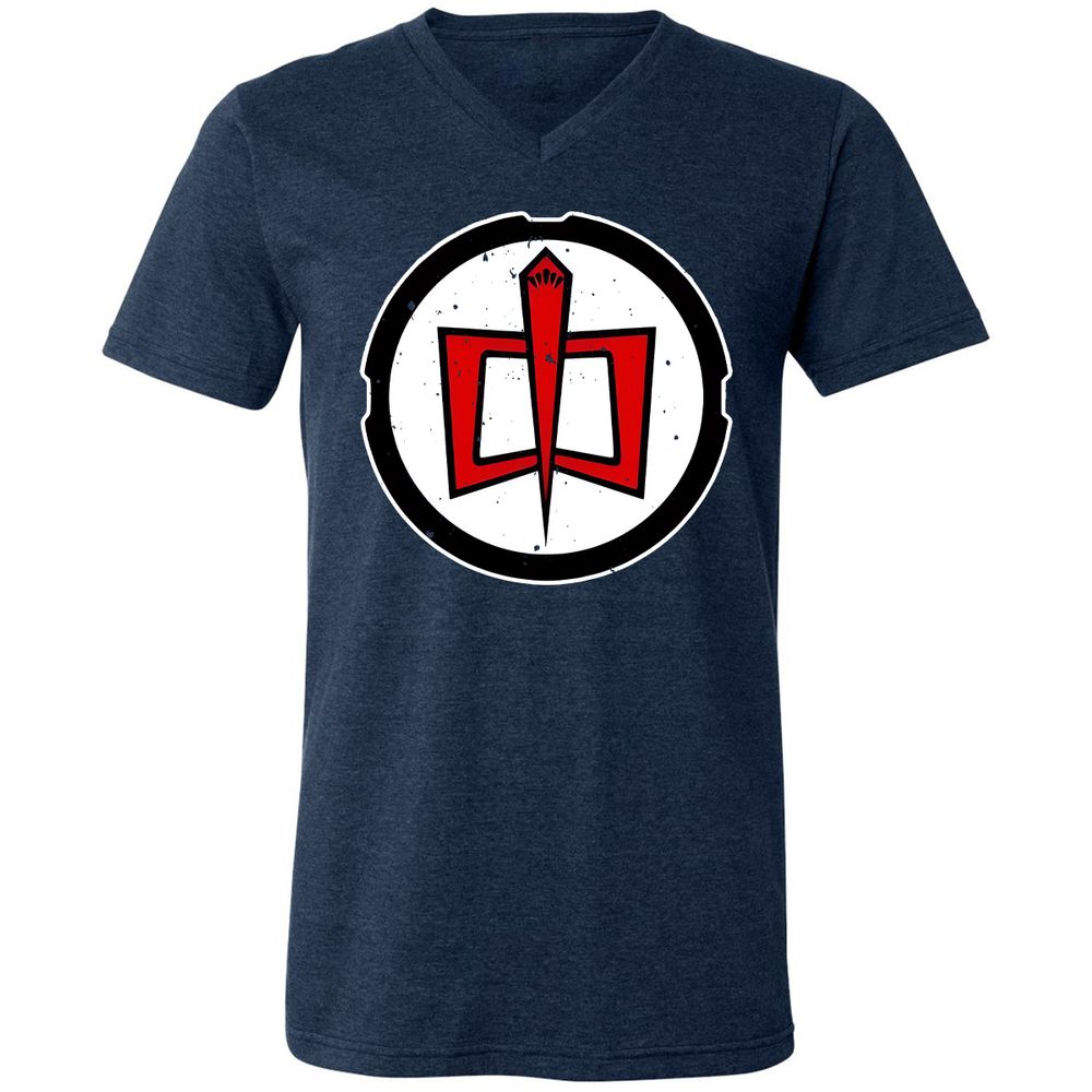 Unisex V-Neck T-Shirt - CHRFW4D6 - Heather Navy - 15