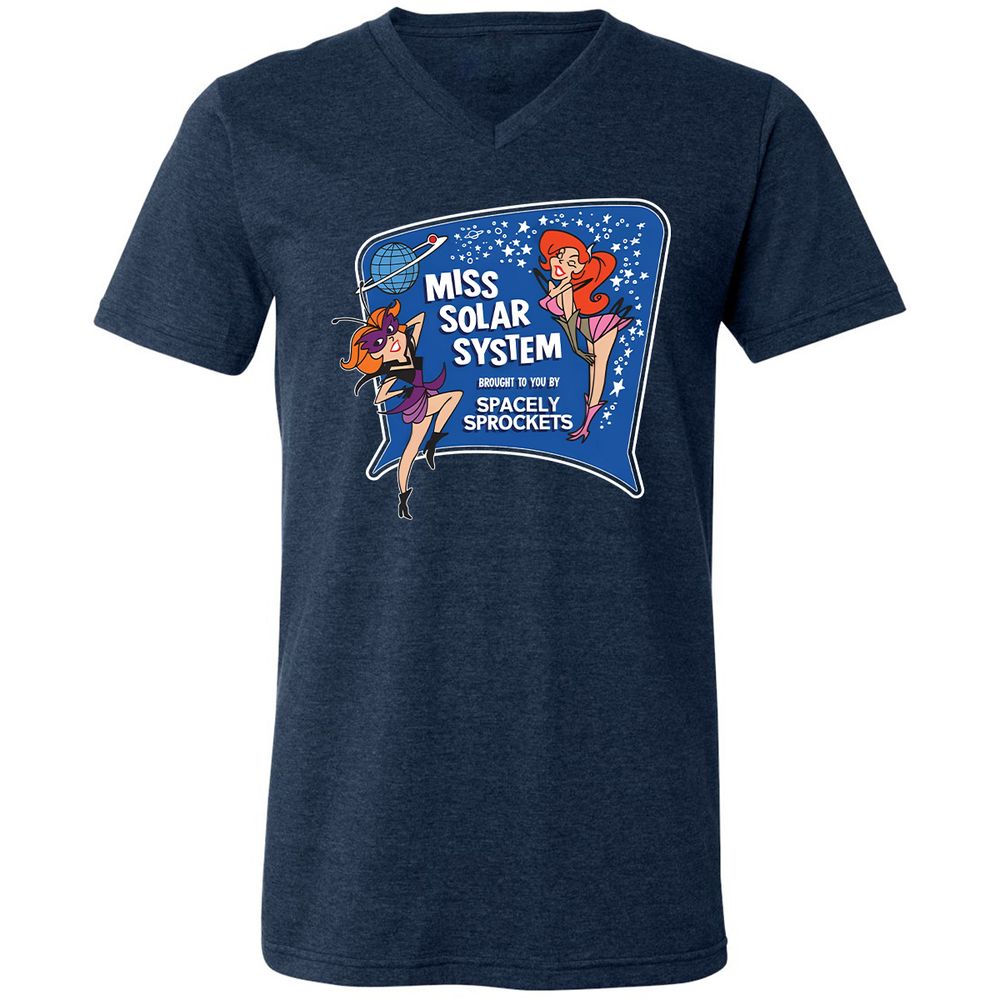 Unisex V-Neck T-Shirt - 53KA71NW - Heather Navy - 15
