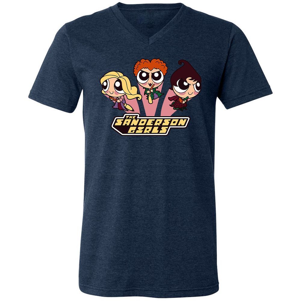Unisex V-Neck T-Shirt - GZGTFH9X - Heather Navy - 15