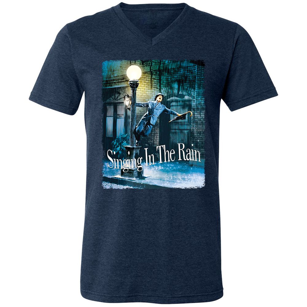 Unisex V-Neck T-Shirt - U8ZXW3T5 - Heather Navy - 15