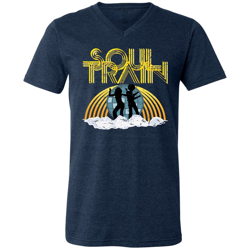 Unisex V-Neck T-Shirt - AN7ZGNYP - Heather Navy - 15