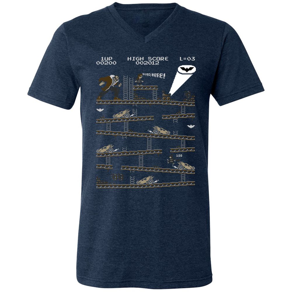 Unisex V-Neck T-Shirt - FVTGSCA6 - Heather Navy - 15