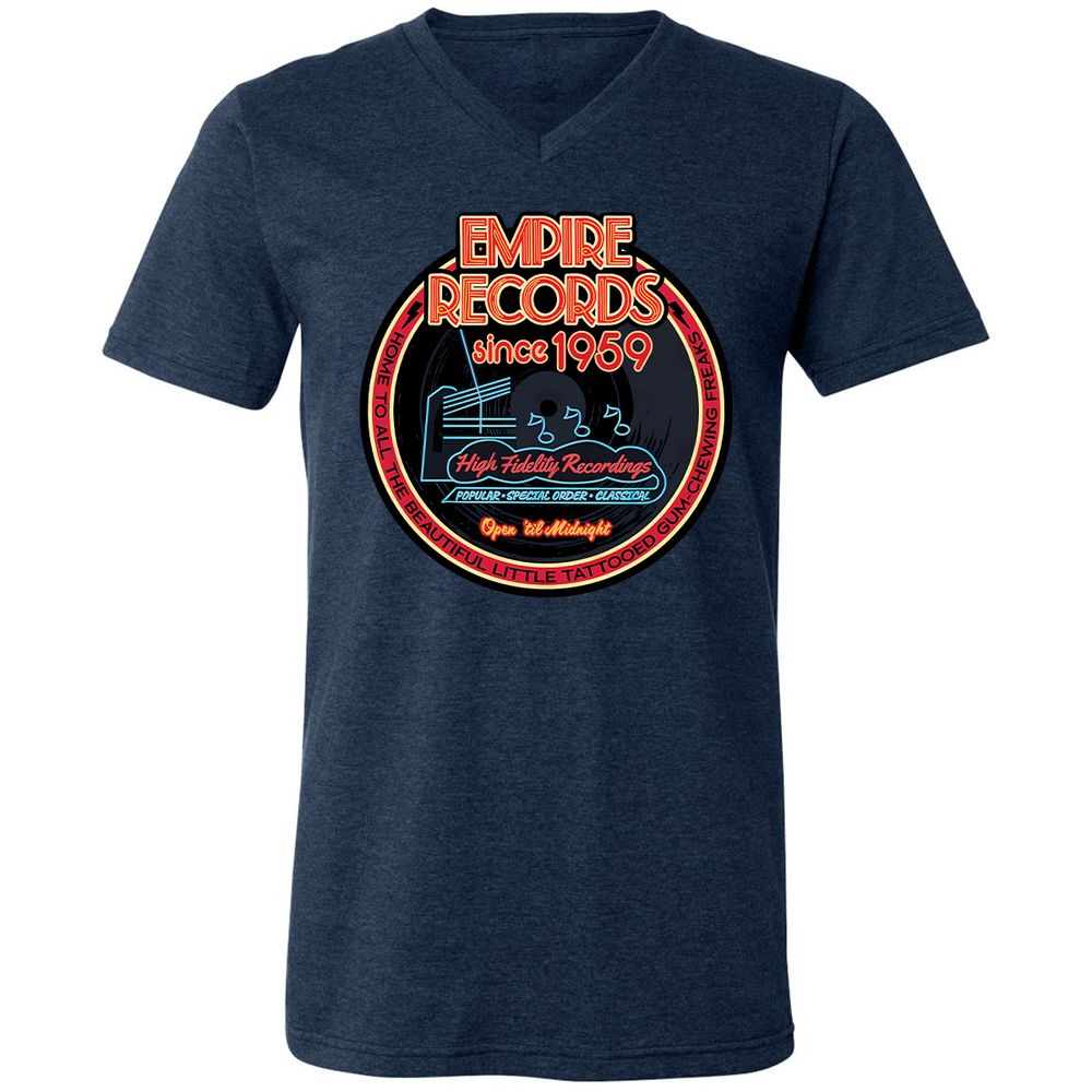 Unisex V-Neck T-Shirt - DXHM2546 - Heather Navy - 15