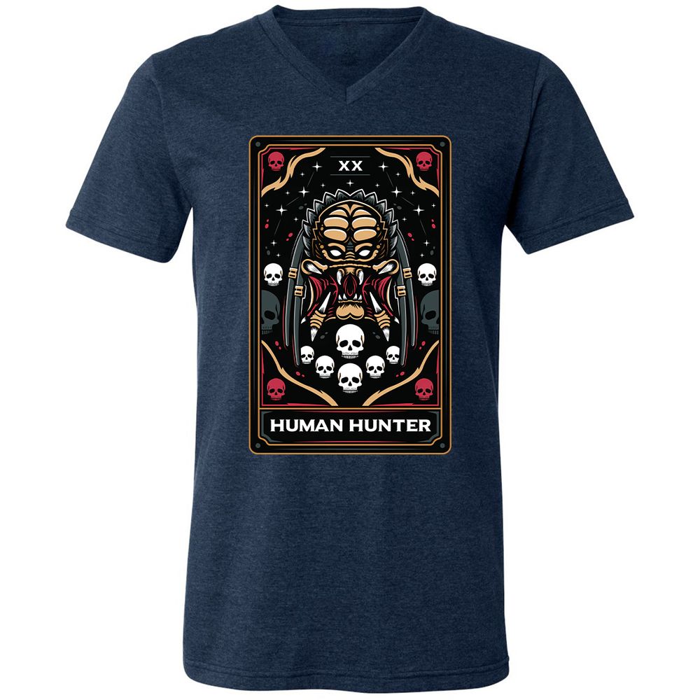 Unisex V-Neck T-Shirt - R54ATQTD - Heather Navy - 15