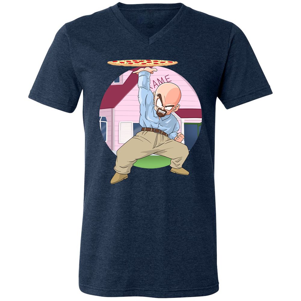 Unisex V-Neck T-Shirt - Z32ADK3X - Heather Navy - 15