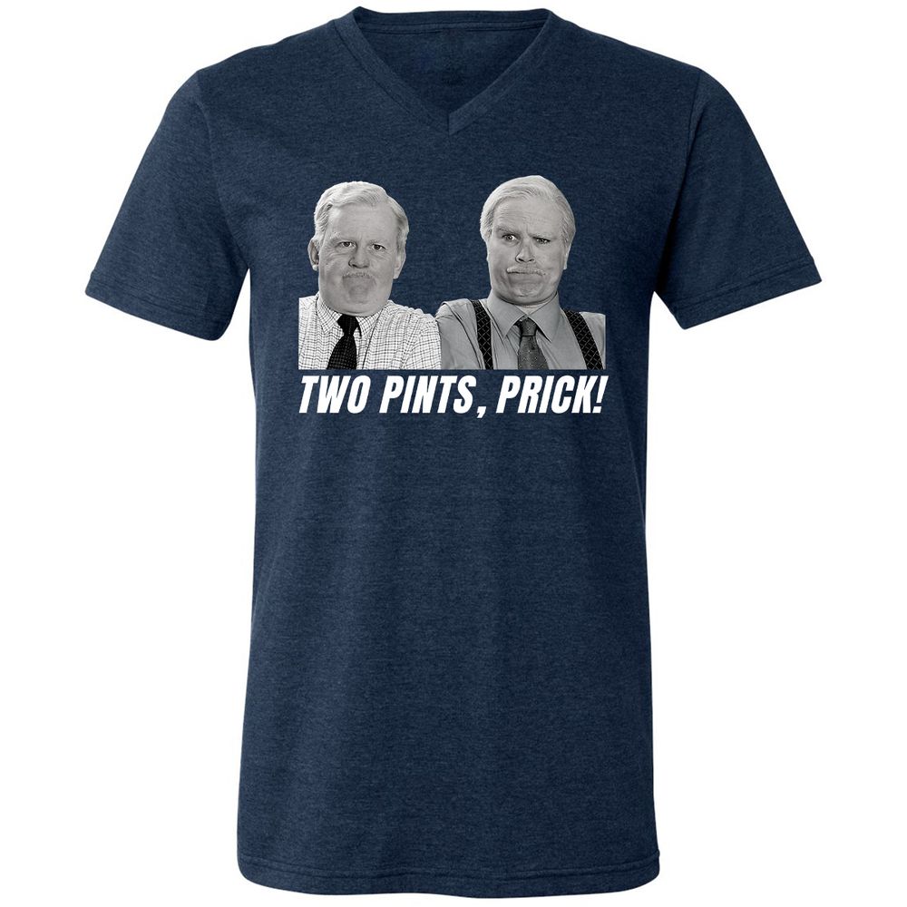 Unisex V-Neck T-Shirt - W95P8VY1 - Heather Navy - 15