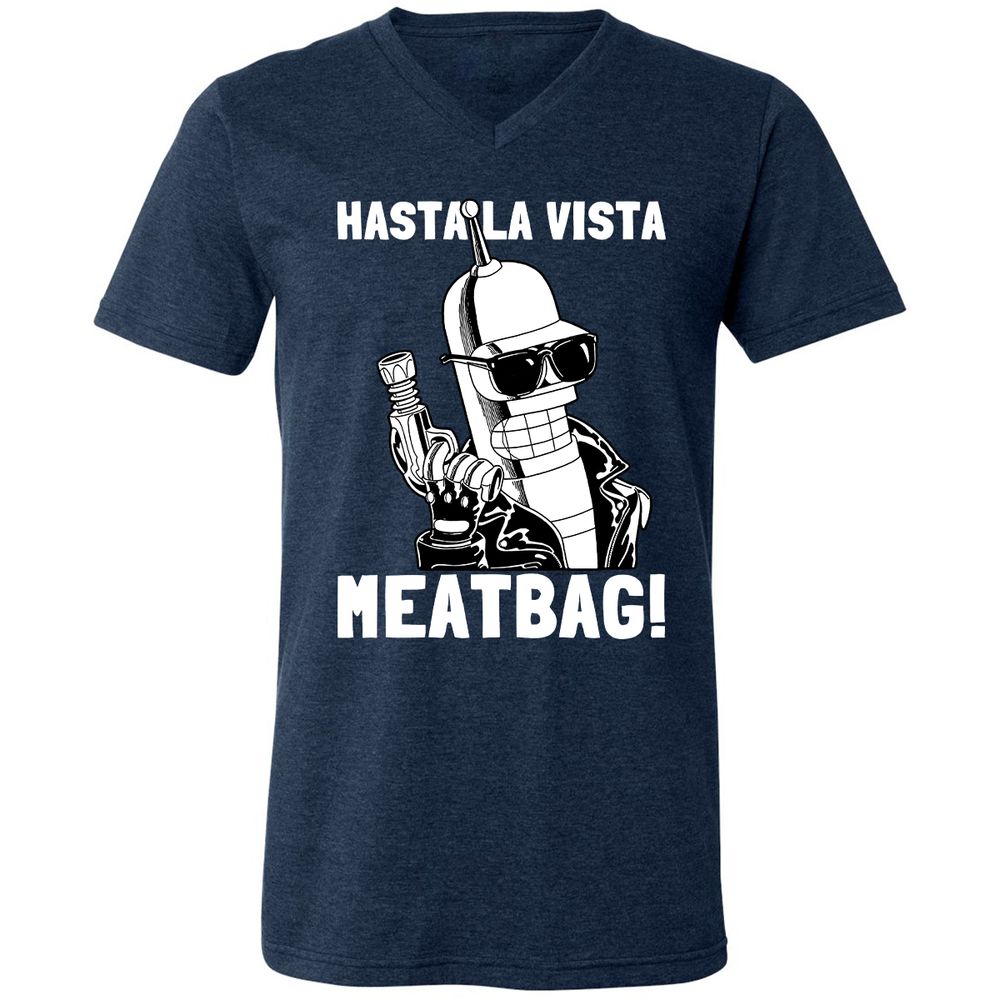 Unisex V-Neck T-Shirt - EZ16AKHX - Heather Navy - 15